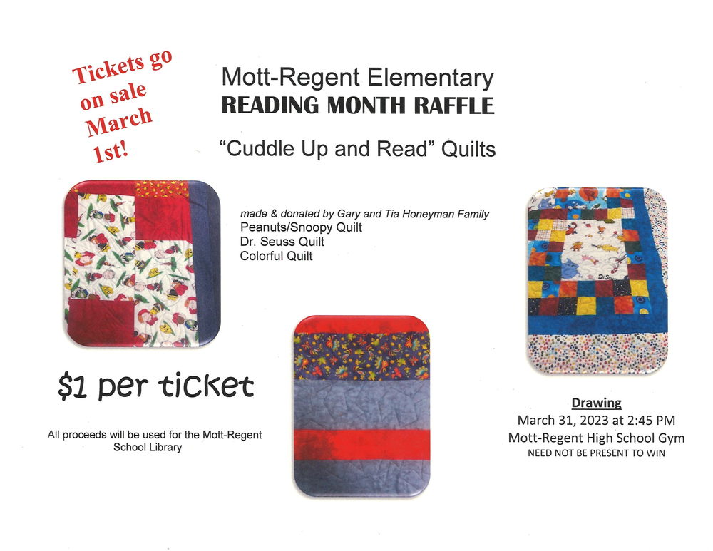 Reading Month Quilt Raffle